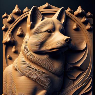 3D model st Shiba Inu dog (STL)